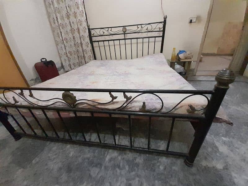 Iron Bed, Solid  urgent sale . contact 03274129563 1