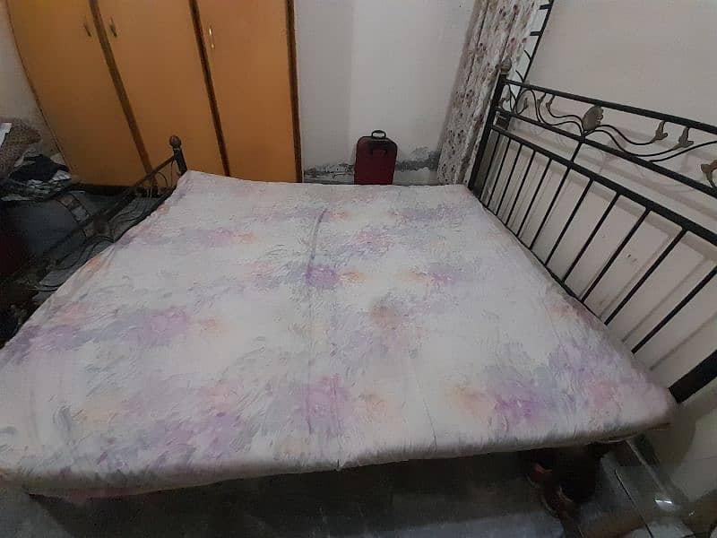 Iron Bed, Solid  urgent sale . contact 03274129563 2