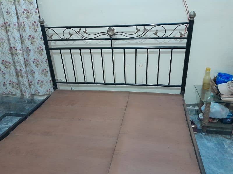 Iron Bed, Solid  urgent sale . contact 03274129563 3