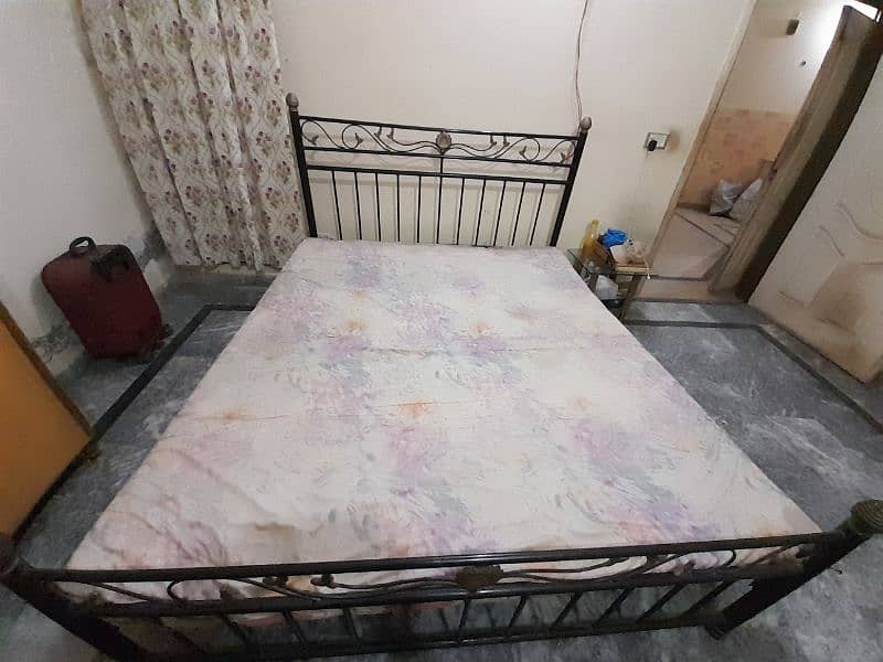 Iron Bed, Solid  urgent sale . contact 03274129563 7