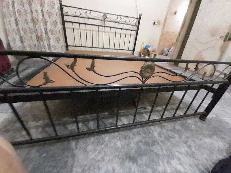 Iron Bed, Solid  urgent sale . contact 03274129563 11