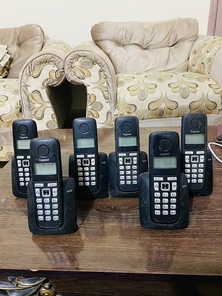 cordless phone gega set 6-line germany 1