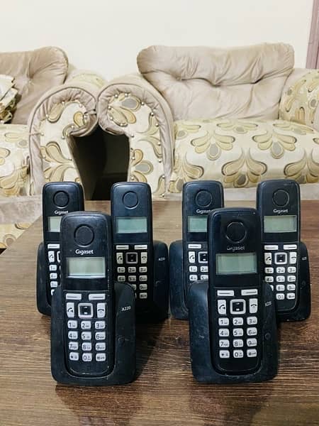 cordless phone gega set 6-line germany 6