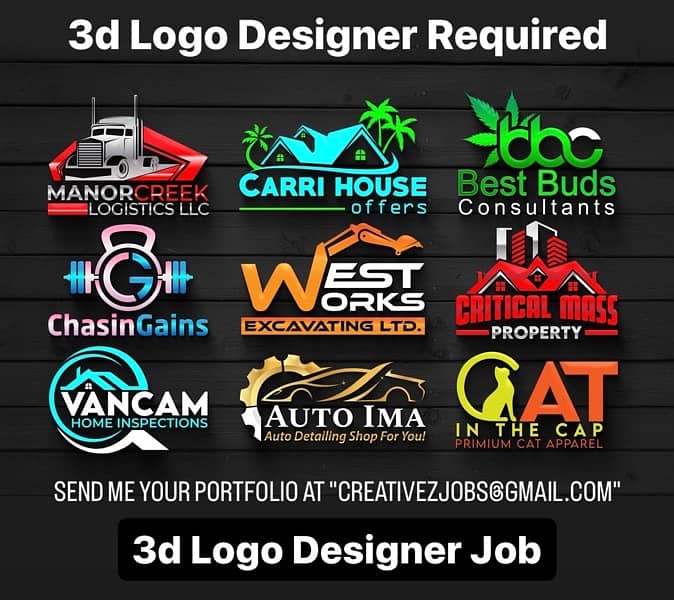 3d Logo Designer Required (No Freelancer) Graphic Designer Job 0