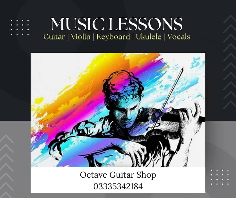 Music Lessons for Learning Guitar, Violin, Piano 0
