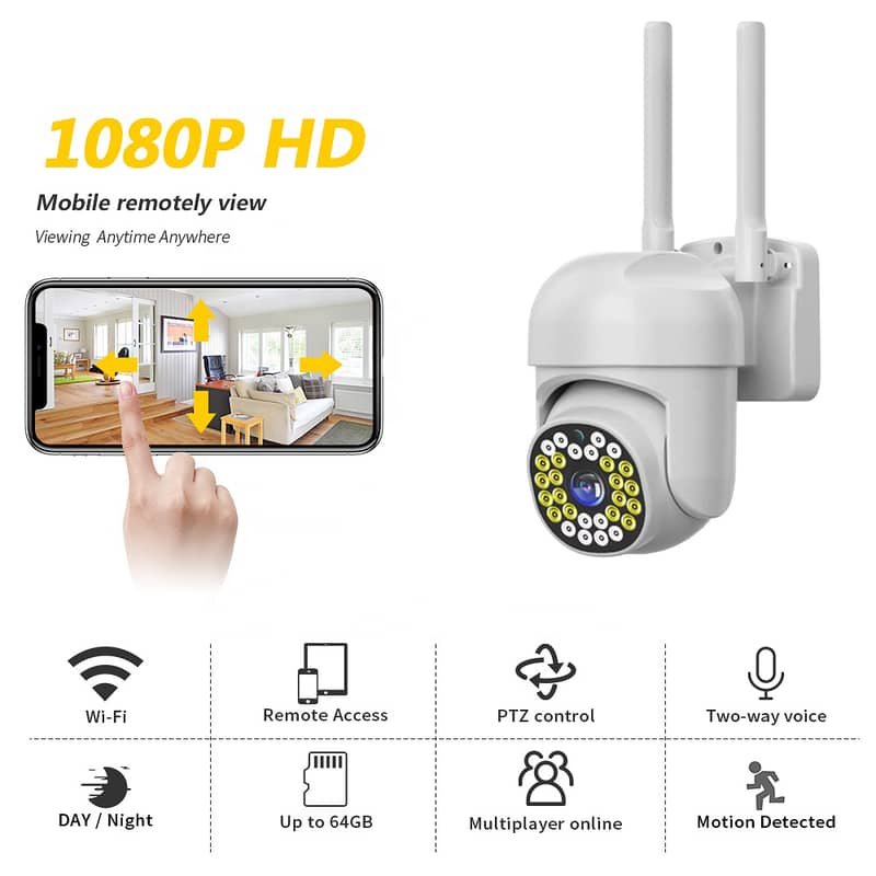 New Speed-X 5 Antenna Ipc App New Color Night Vision Camera 2mp 1080p 3