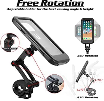 Waterproof Bicycle Mobile Phone Holder Support 0