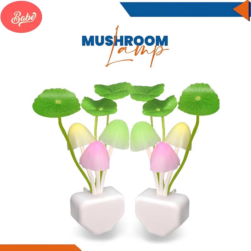 Mushroom Shaped Plastic Automatic LED Colour Changing Flower 3
