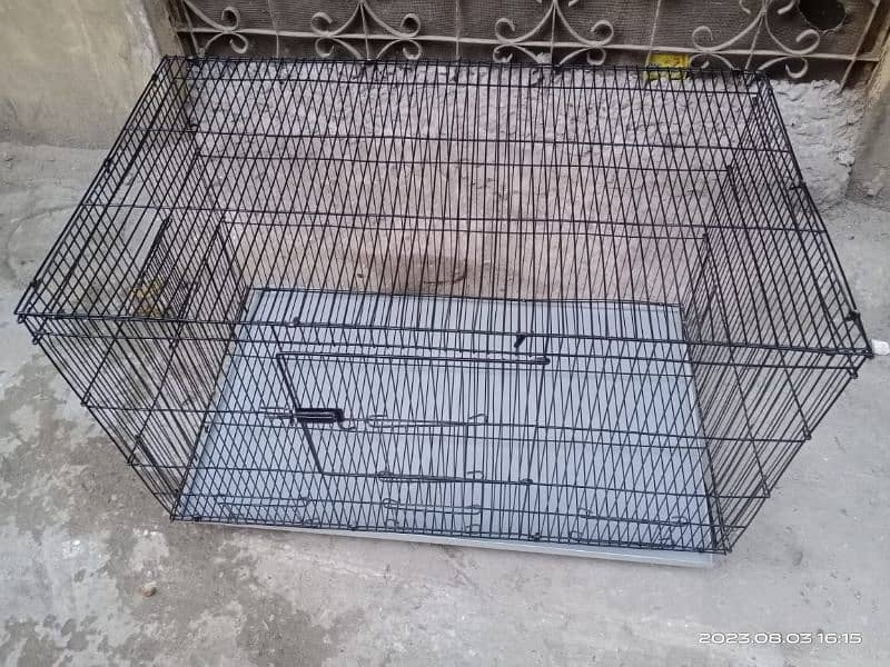 birds cage 1.5 /2.5 full ready cage with all accessories colour black 0