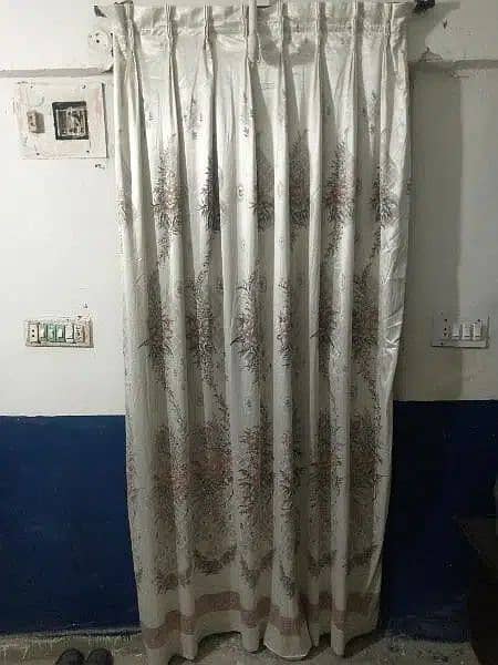 Urgent Sale for 6 piece Curtain (Parda) with 3 Railing & Pins 0