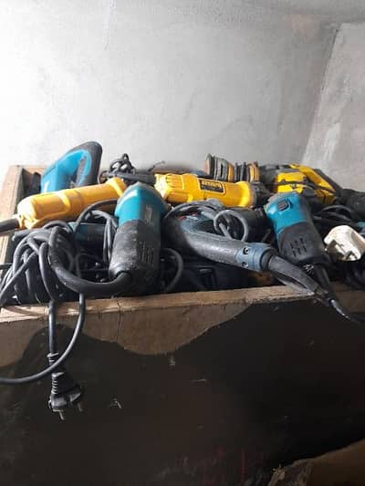 drill+grander+hiltri+wood cutter+sanding machine