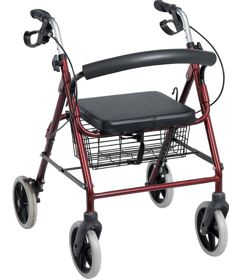Rollator Walker With Seat and Wheels for Elders and Patient Mobility 1