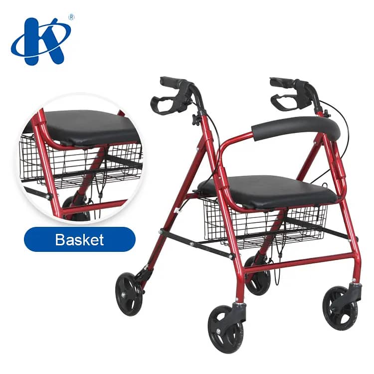 Rollator Walker With Seat and Wheels for Elders and Patient Mobility 7