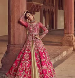 Faiza Saqlain Bridal Designer Branded Lehnga For Wedding Baraat Walima