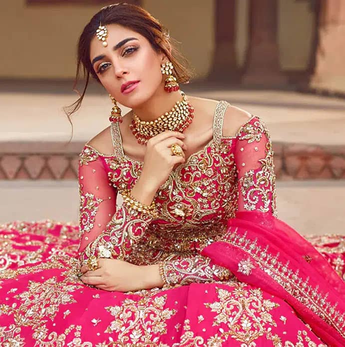 Faiza Saqlain Bridal Designer Branded Lehnga For Wedding Baraat Walima 1