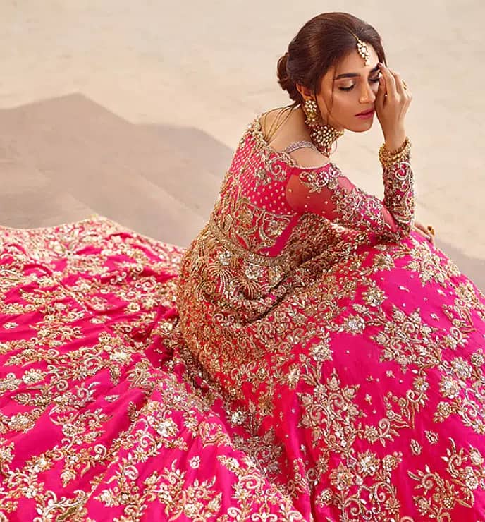 Faiza Saqlain Bridal Designer Branded Lehnga For Wedding Baraat Walima 2