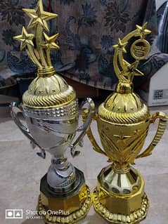 best gold and silver plastic trophy 55cm & 60cm