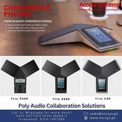 Audio USB Microphone speaker Zoom Polytrio 8800 Web conference 3Mics
