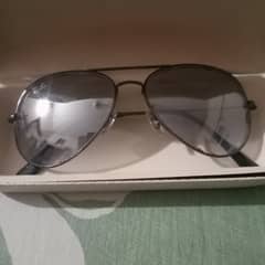 RR SUNGLASSES RAYBAN SILVER BLACK METAL IMPORTED