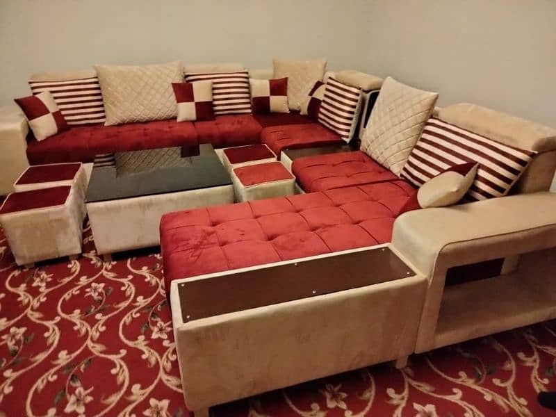 new ten seater sofa with four stools 15