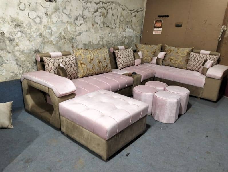 new ten seater sofa with four stools 0