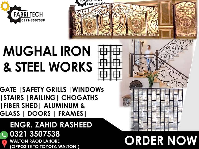 Iron Steel Gate, Grills, Doors, Stairs, Railling, Chogaths,Metal frame 5