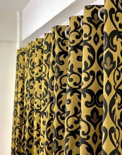 silk leather double sided curtains