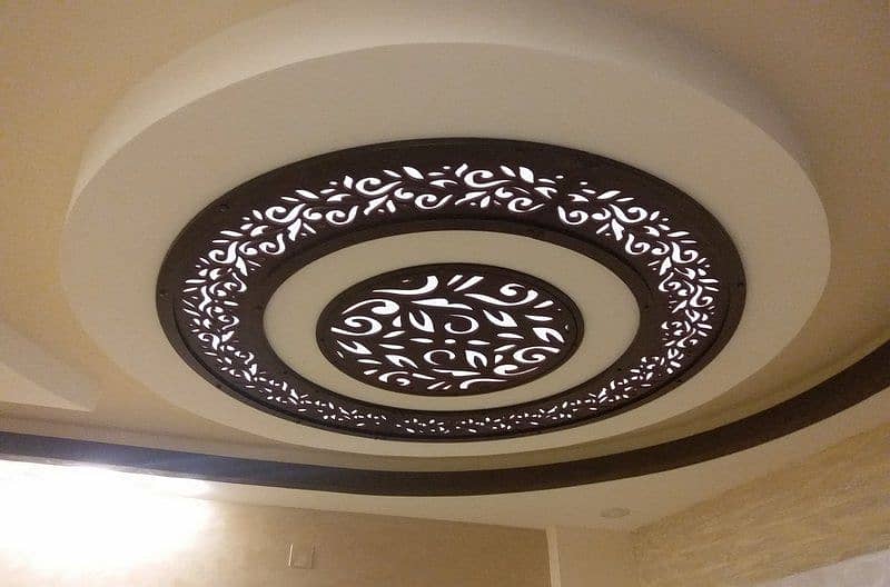 CNC false Ceiling,Wallpaper,PVC Panel,tv unit,wooden work,event decor, 1