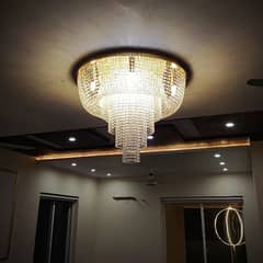 Crystal chandeliers k9 jhumar fanoos hanging lights 0