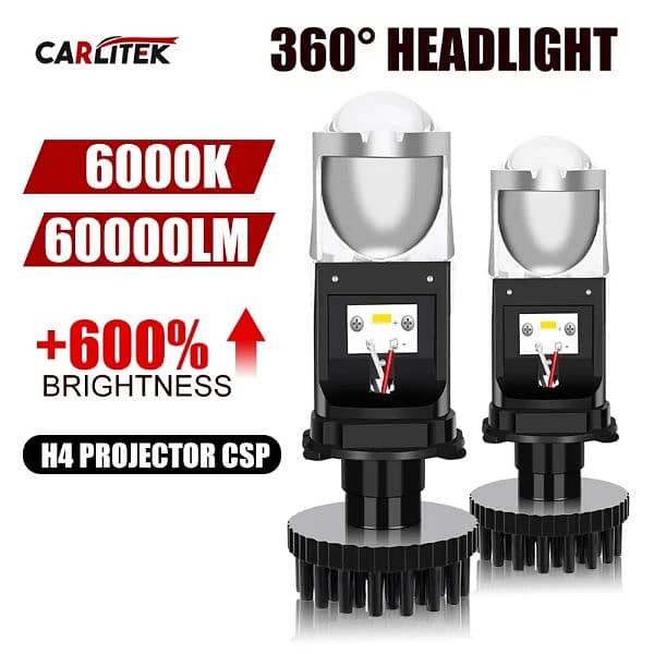 H4 LED Projector 60000LM Car Headlights 0