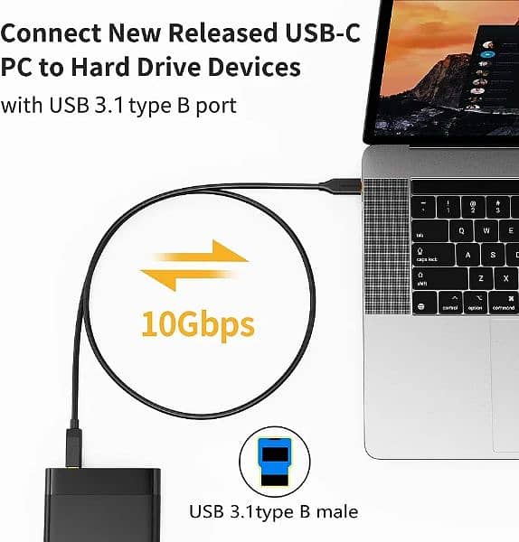 CableCreation USB Type-C to USB 3.1 Gen2 Standard -B Plug Cable 1.2M 1