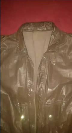 Original Leather jacket Brown  for boys Large Size. 03122810637