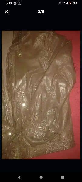 Original Leather jacket Brown  for boys Large Size. 03181061160 3