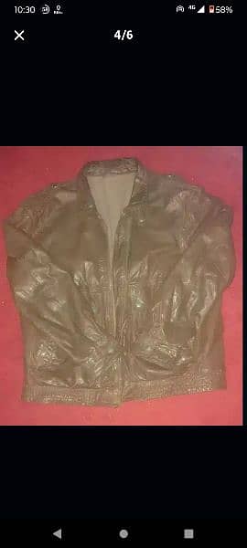 Original Leather jacket Brown  for boys Large Size. 03181061160 4