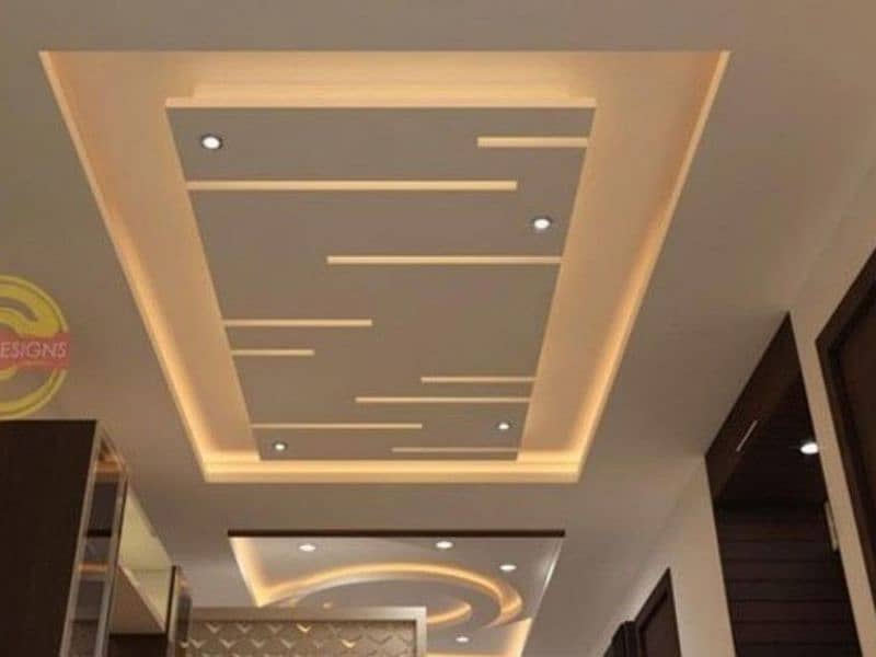 CNC false ceiling,gypsum board ceiling,vinyl floor,wooden floor,epoxy. 5
