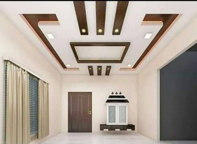 CNC false ceiling,gypsum board ceiling,vinyl floor,wooden floor,epoxy. 6
