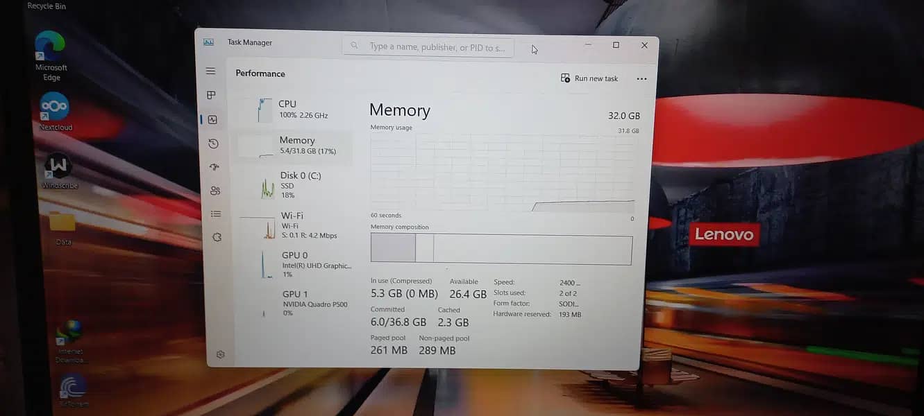 Lenovo Workstation - P52S Touch - 32GB Ram - 500GB SSD - 2GB Graphic 6