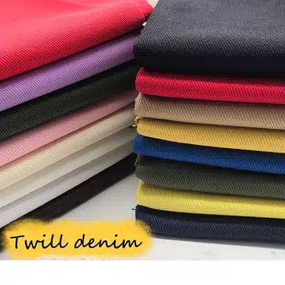 Cotton Denim Twill Loose Fabric Vibrant Colors 4