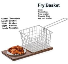 Square French Fry Basket Holder