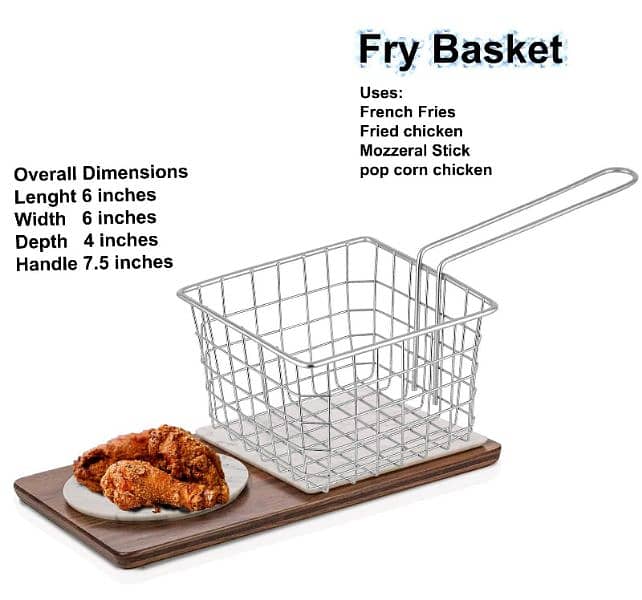 Square French Fry Basket Holder 0