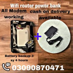 WiFi router power bank available for all modem