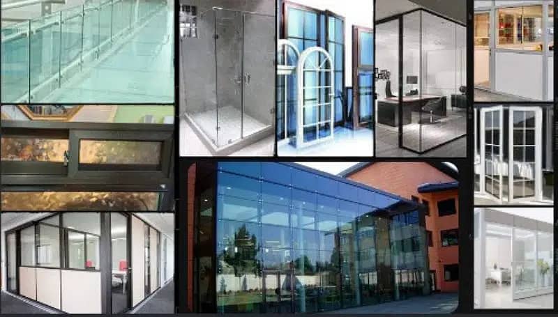 Aluminium glass doors windows | 12mm | Temperd | Partition\03004325356 2