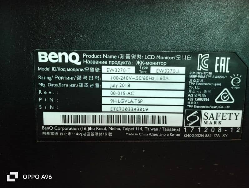 BenQ EW3270U lcd 32 inch 4k resolution 9
