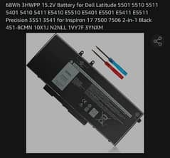 DELL Laptop Battery Model 3HWPP For Dell Latitude all model 0