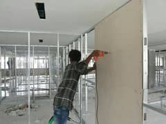 DRYWALL GYPSUM BOARD PARTITION & GLASS PARTITION | FALSE CEILING