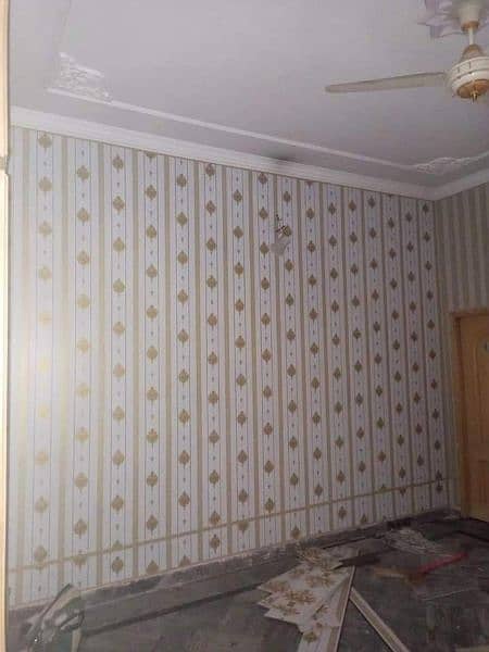 Pvc Wall panel, 3d wallpaper, window blinds, grass carpet, glass paper 12