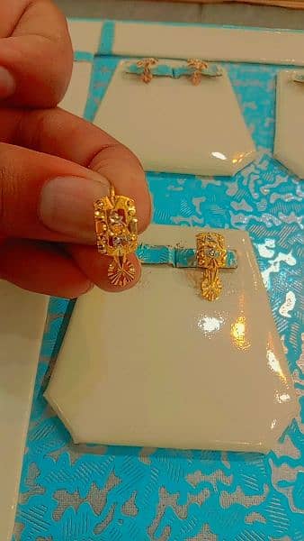 gold tops earrings ring bale 9