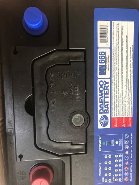 Daewoo DIN-666 100% Maintenance Free battery 1 year warranty 2