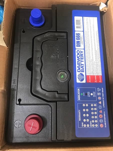 Daewoo DIN-666 100% Maintenance Free battery 1 year warranty 3