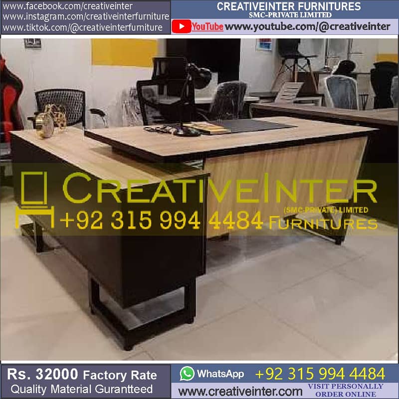 office executive study table meeting desk workstation chair manager 5